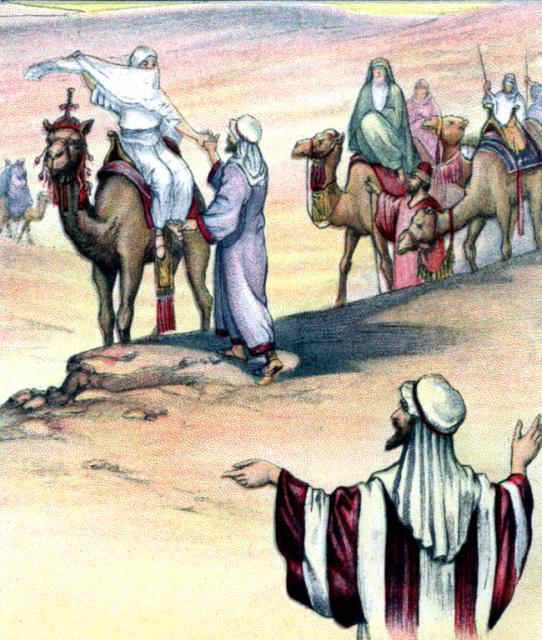 Gen2461-And Rebekah arose_ and her damsels_ and they rode upon the camels.jpg